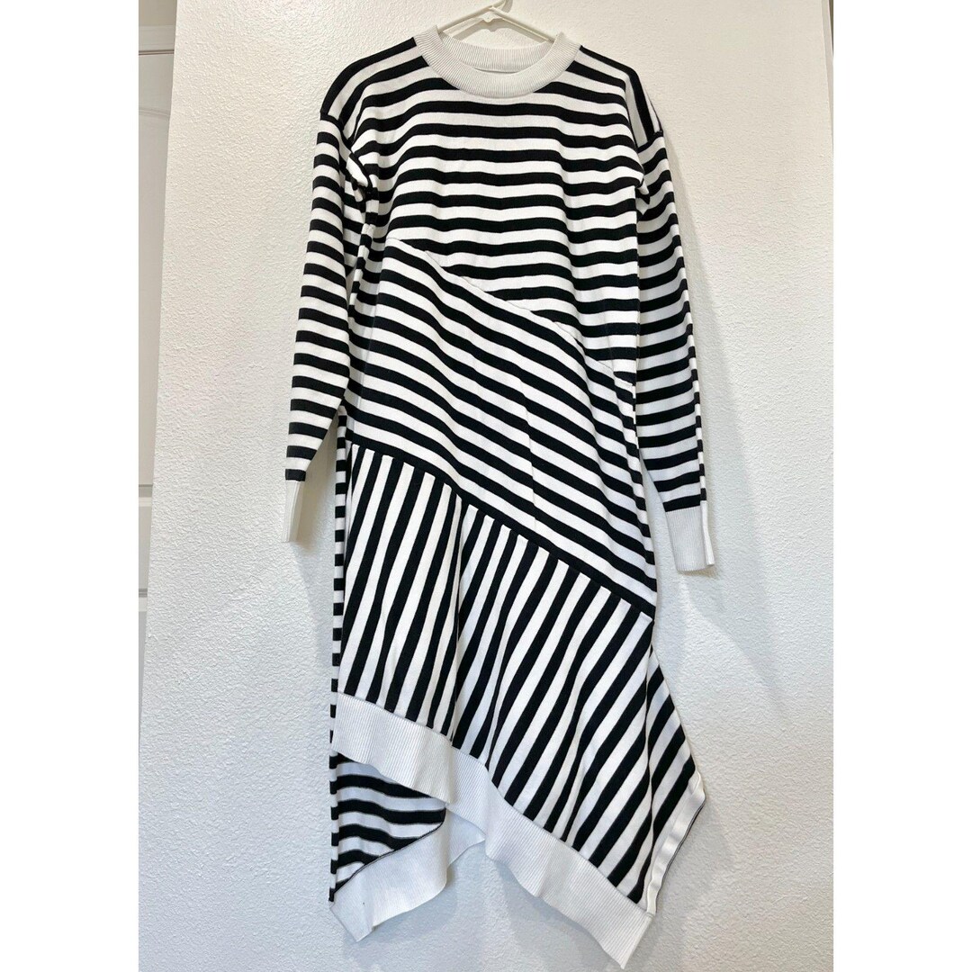 chinese dress ladies Drew Long Sleeve Midi Sweater Dress M