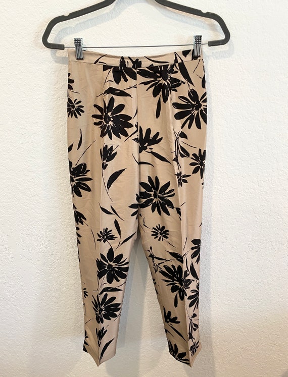 Vintage 100% silk pants in beautiful floral prints