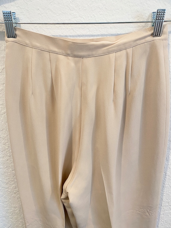 Vintage Ann Taylor pleated 100% silk pants, high … - image 6