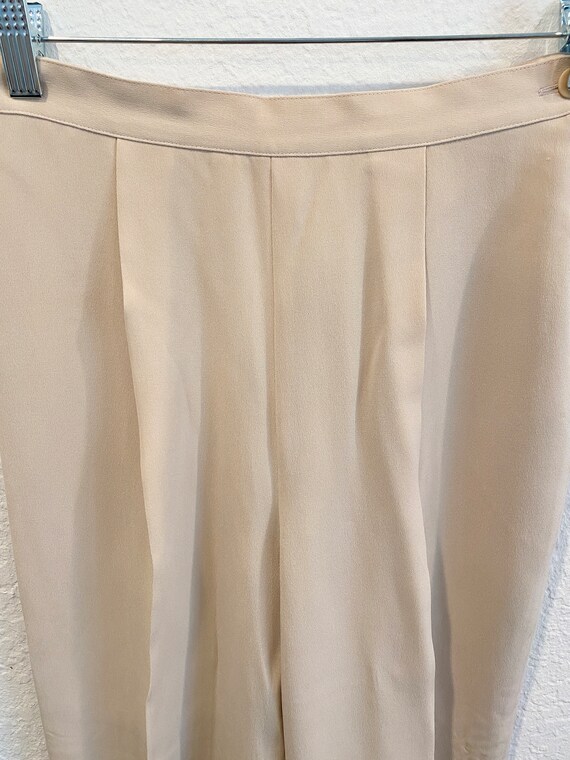 Vintage Ann Taylor pleated 100% silk pants, high … - image 3