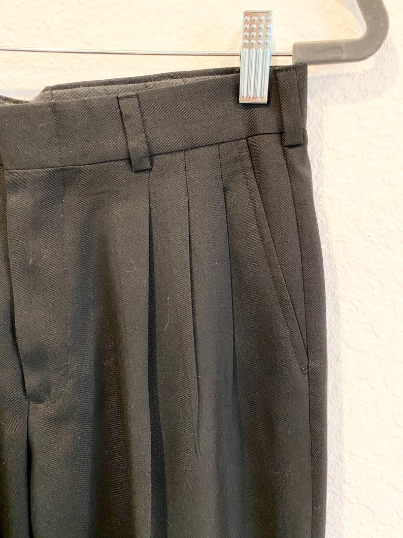 Black Classic Wool Tailored Pants