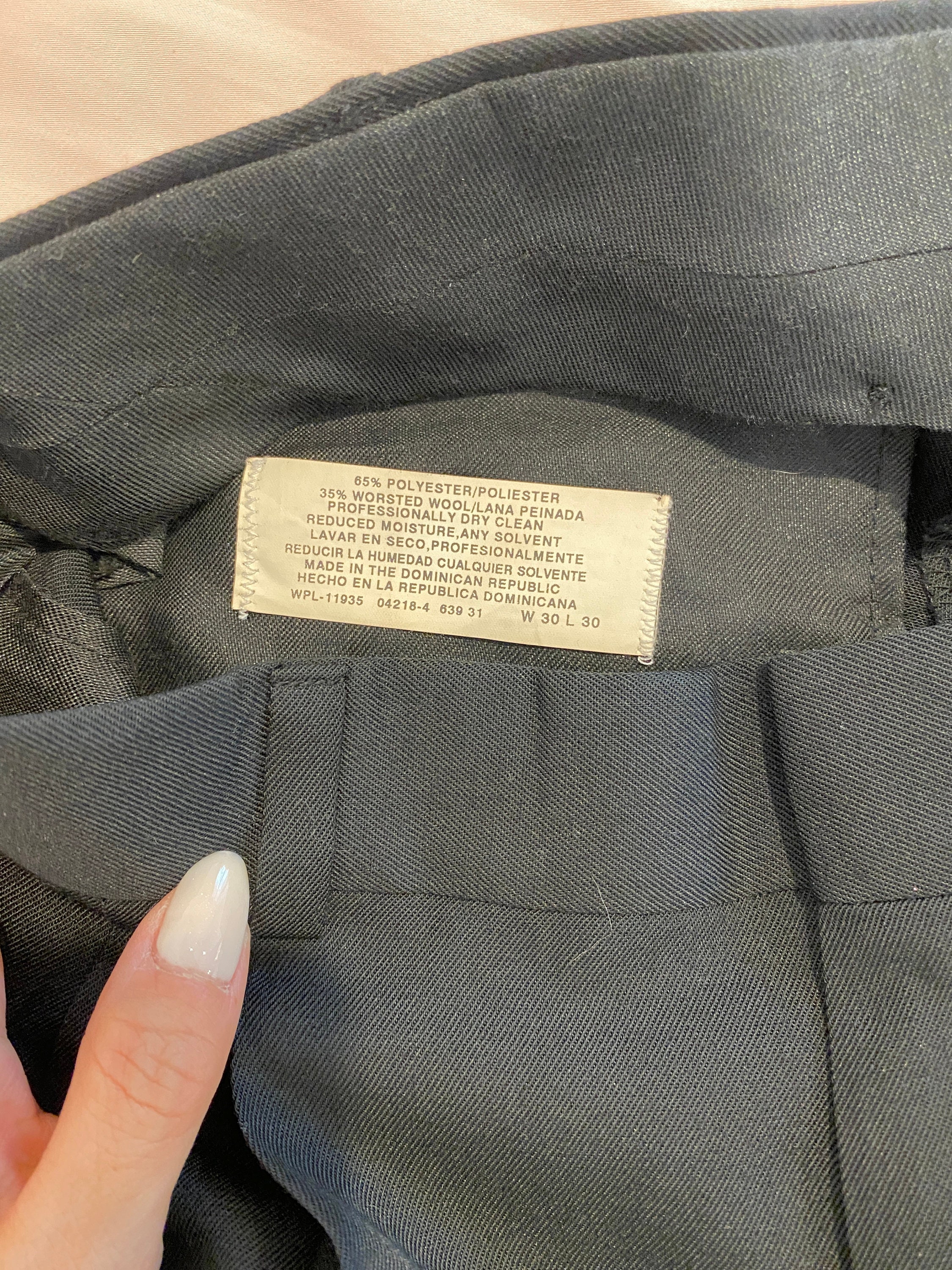 Black Wool Pants