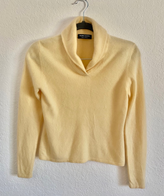 2 ply 100% cashmere sweater, baby pastel yellow sw