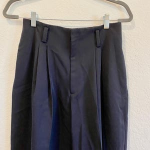 Vintage Ellen Tracy 100% wool pants, wool pants, wool pleated pants, vintage wool pants, vintage high waisted wool pants, navy wool pants