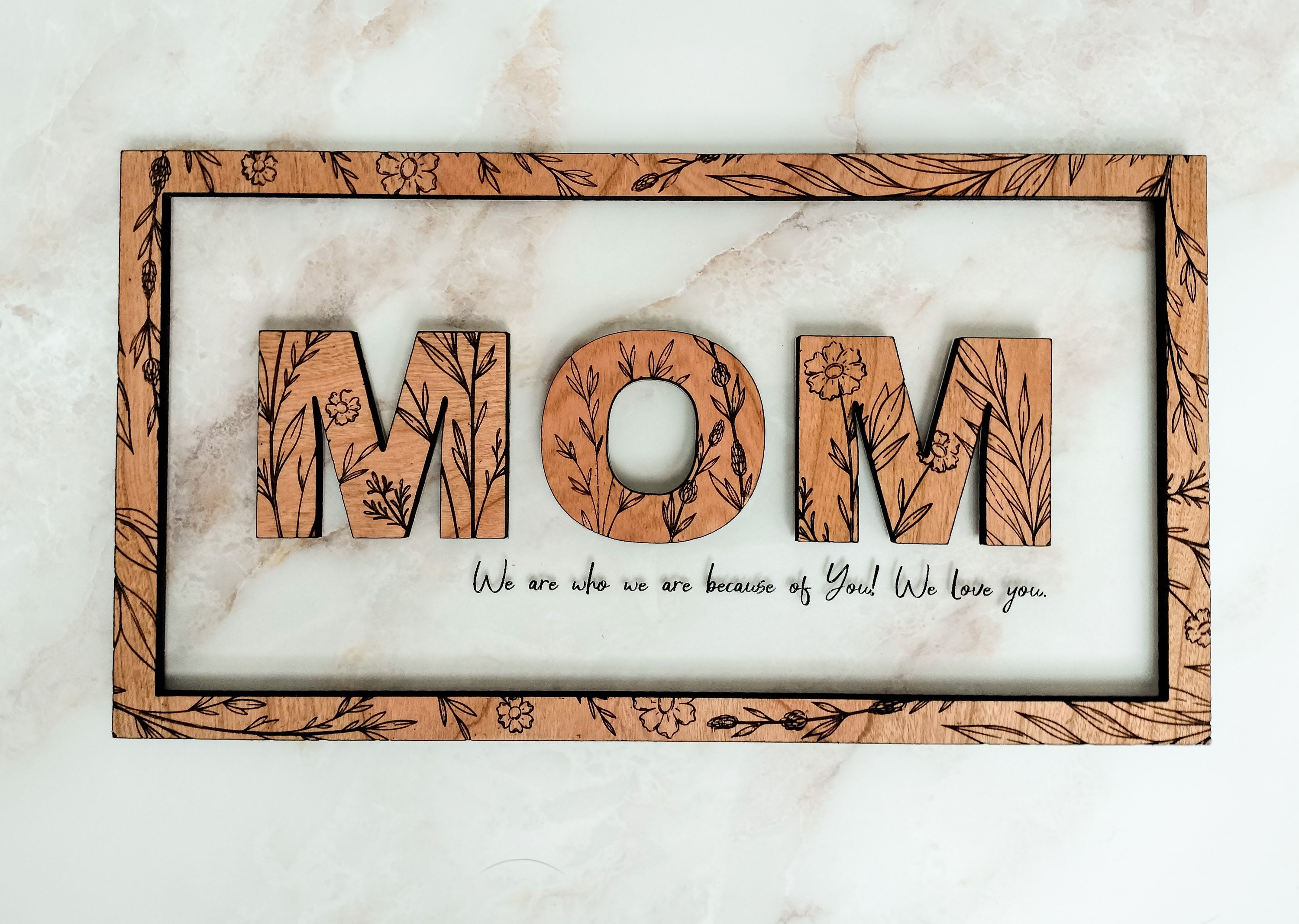Mom Example. Sign Floral Mom Sign - Acrylic Floral Mom Sign- Gift for Mom - Mothers Day ...