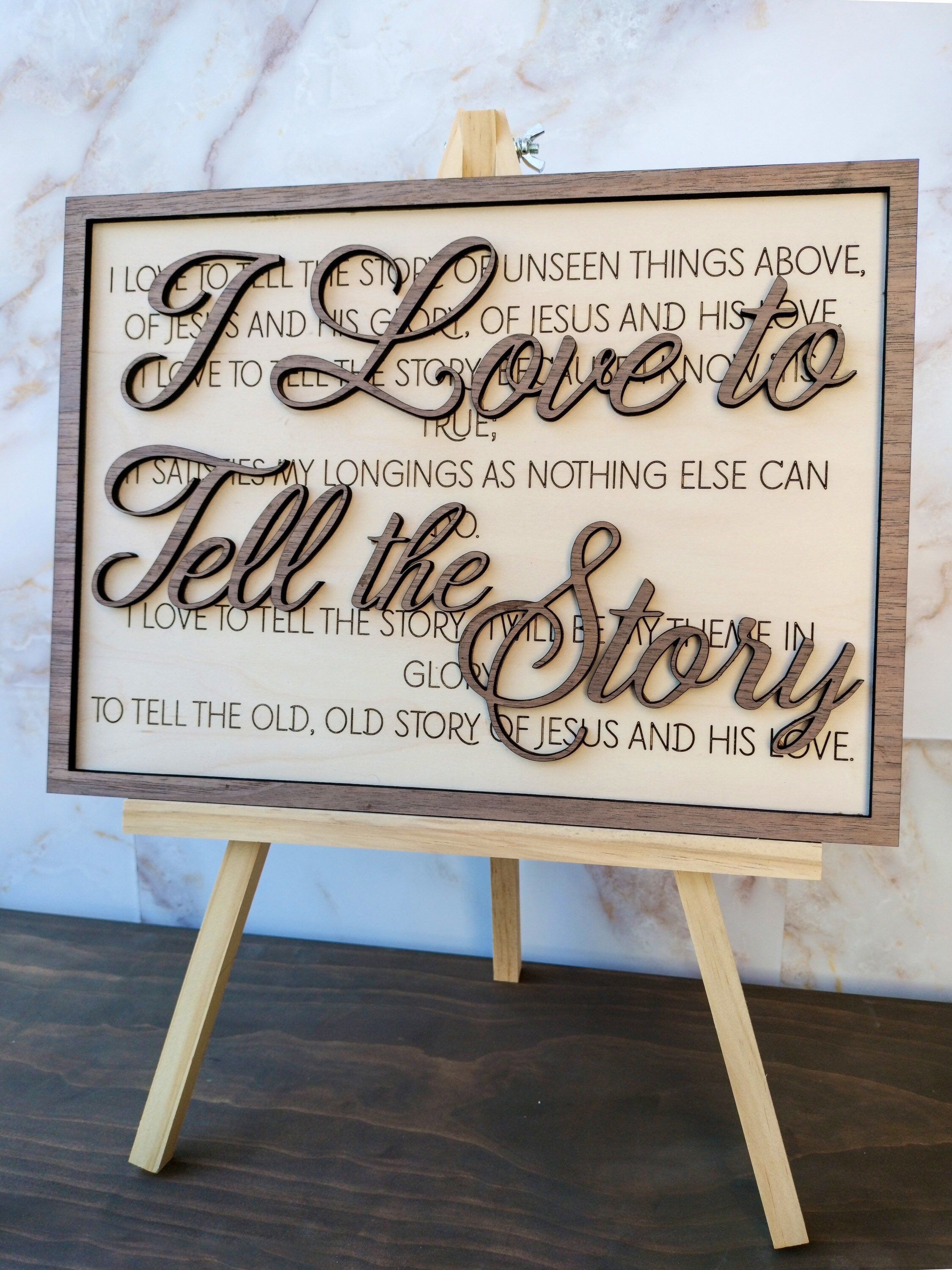I Love to Tell the Story Hymn Lyrics Multilayered Wood Sign - Etsy