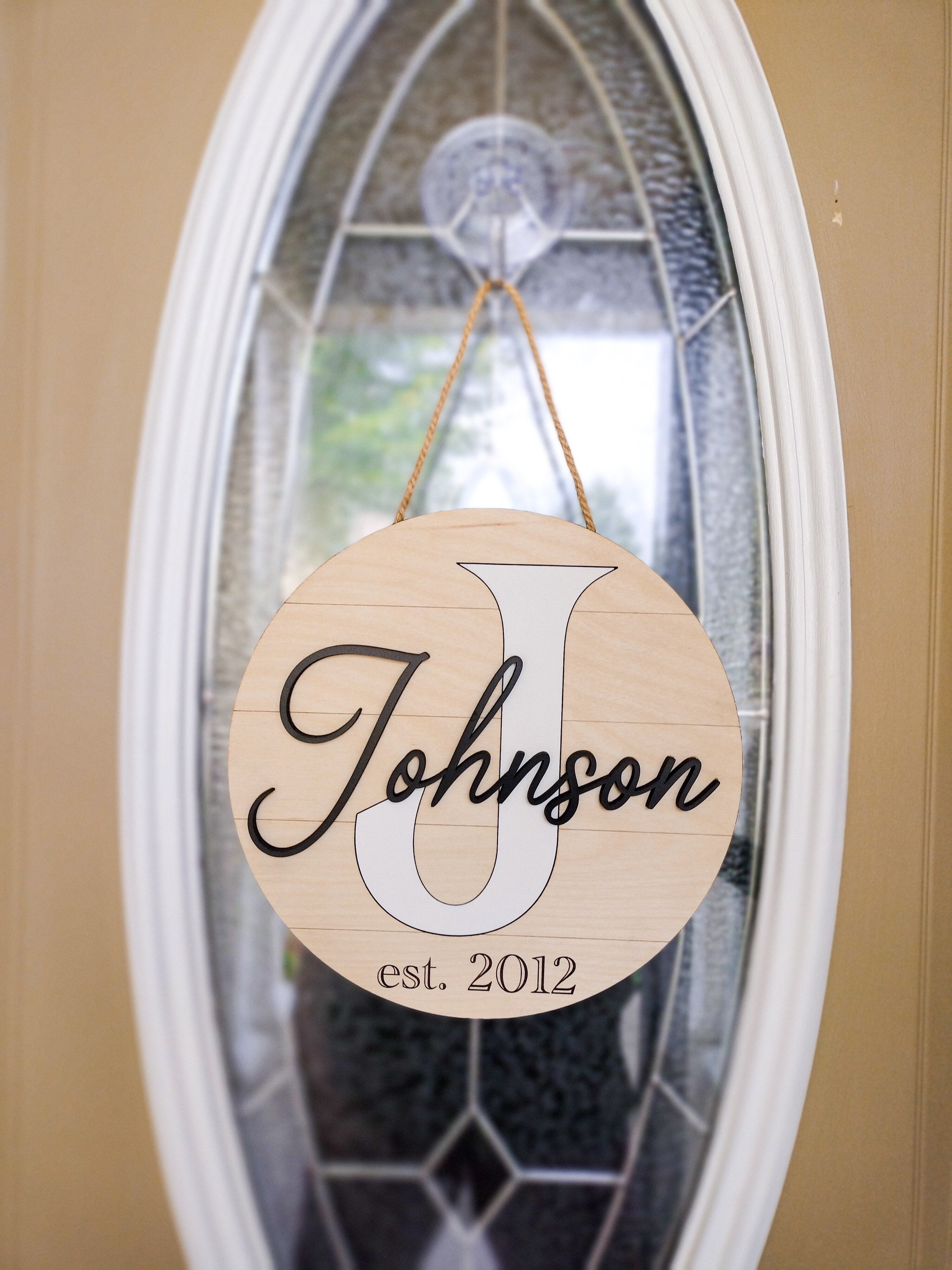 Family Name Shiplap Door Hanger Last Name Door Hanger Wood Home Decor