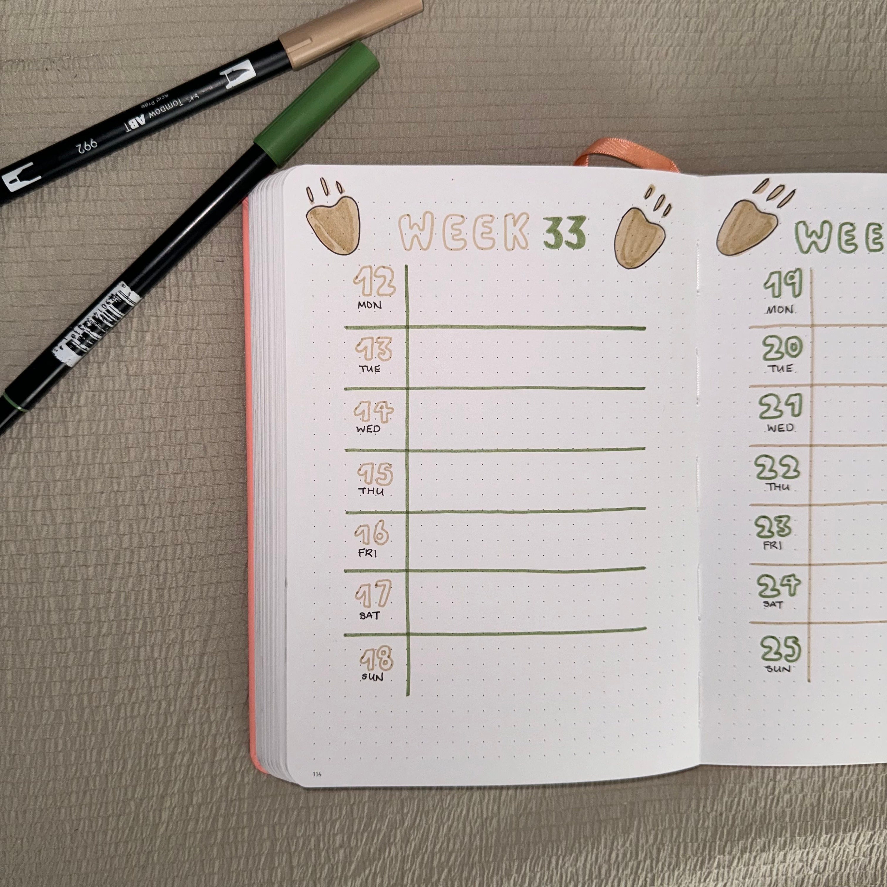 PRE-ORDER 2025 Custom Made/hand-drawn Bullet Journal 