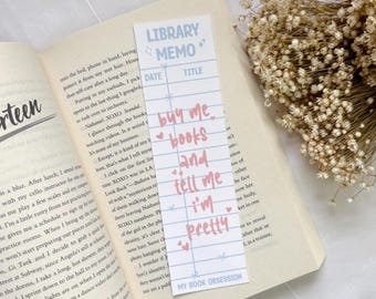 Buy Me Books And Tell Me I’m Pretty Bookmark | Gifts for Readers
