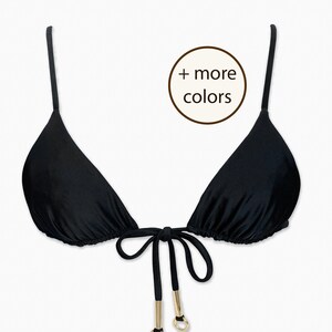 Maya Top- a Sustainable Gathered Triangle String Bikini