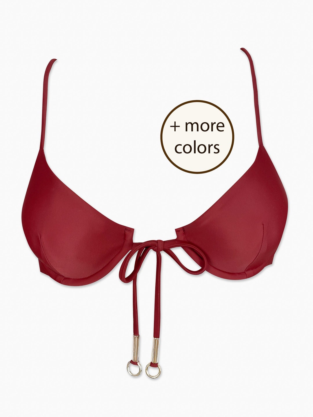 Fiorella Top an Underwire Demi Bra Style Bikini Top With Front Tie Made