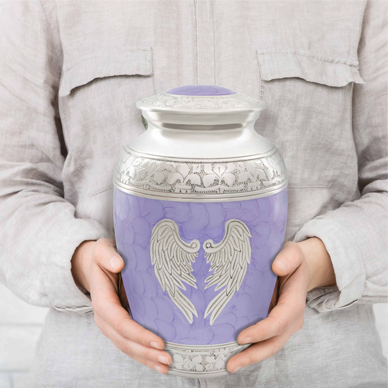 Angel Wings Urn. Purple Cremation urns for Human Ashes Adult Etsy