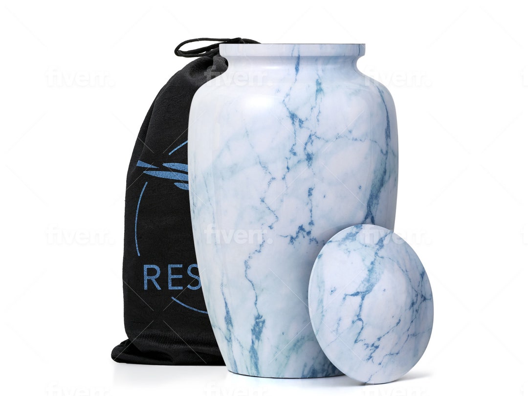 RESTAALL Carina Stone Finish Aluminum Ashes Urn. Cremation Urns for