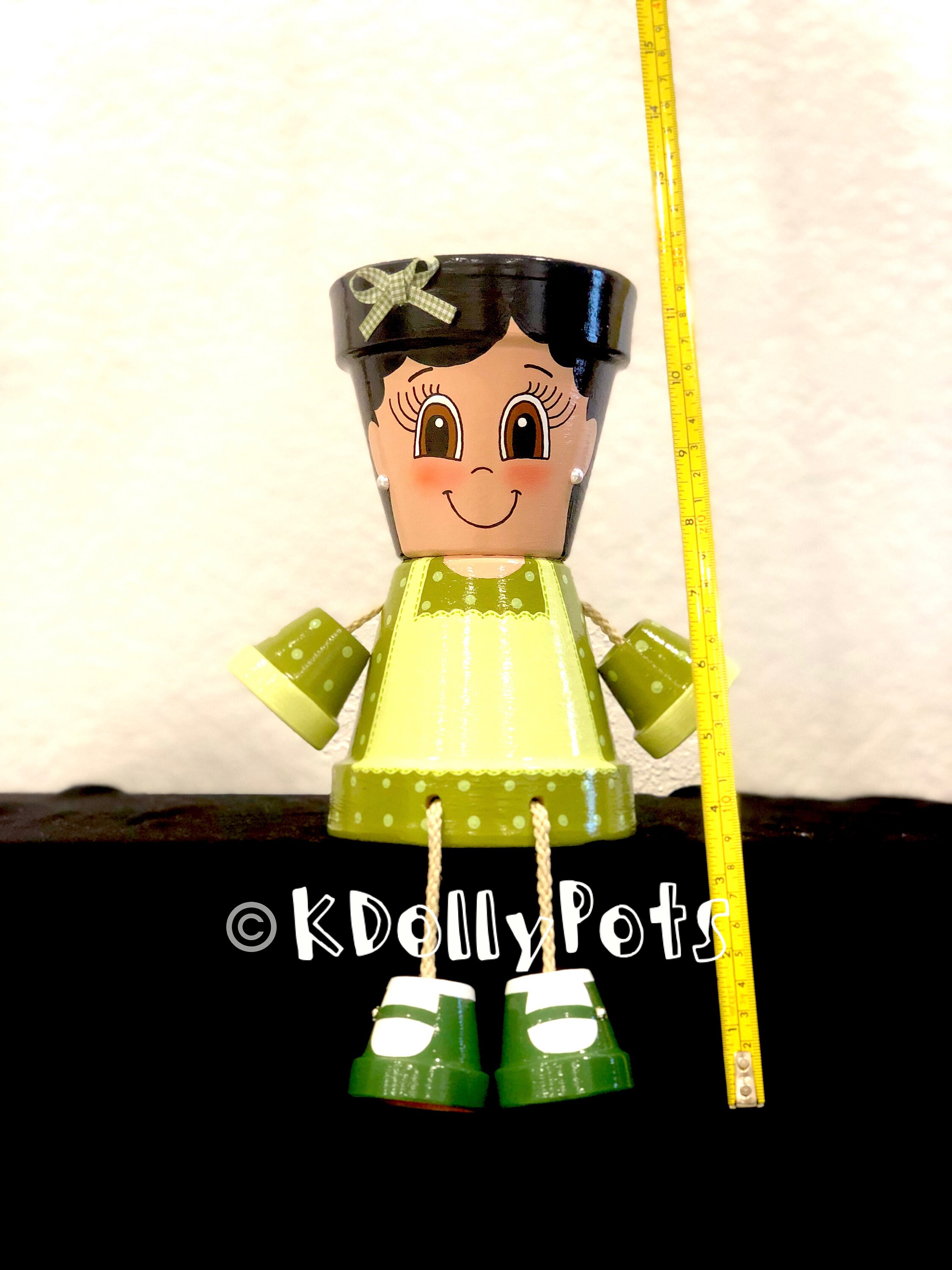 Lady Girl Flower Pot People/clay Pot People/plant Pot Etsy