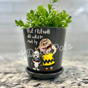 Painted Flower Pot/Hand Painted Pot/Planter/Hand Painted Terracotta Pot/Best Friend/Unique Gift/Gift for Friend/Plant/Clay Pot