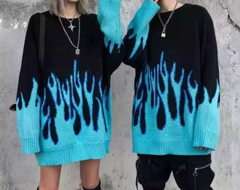 blue fire sweater