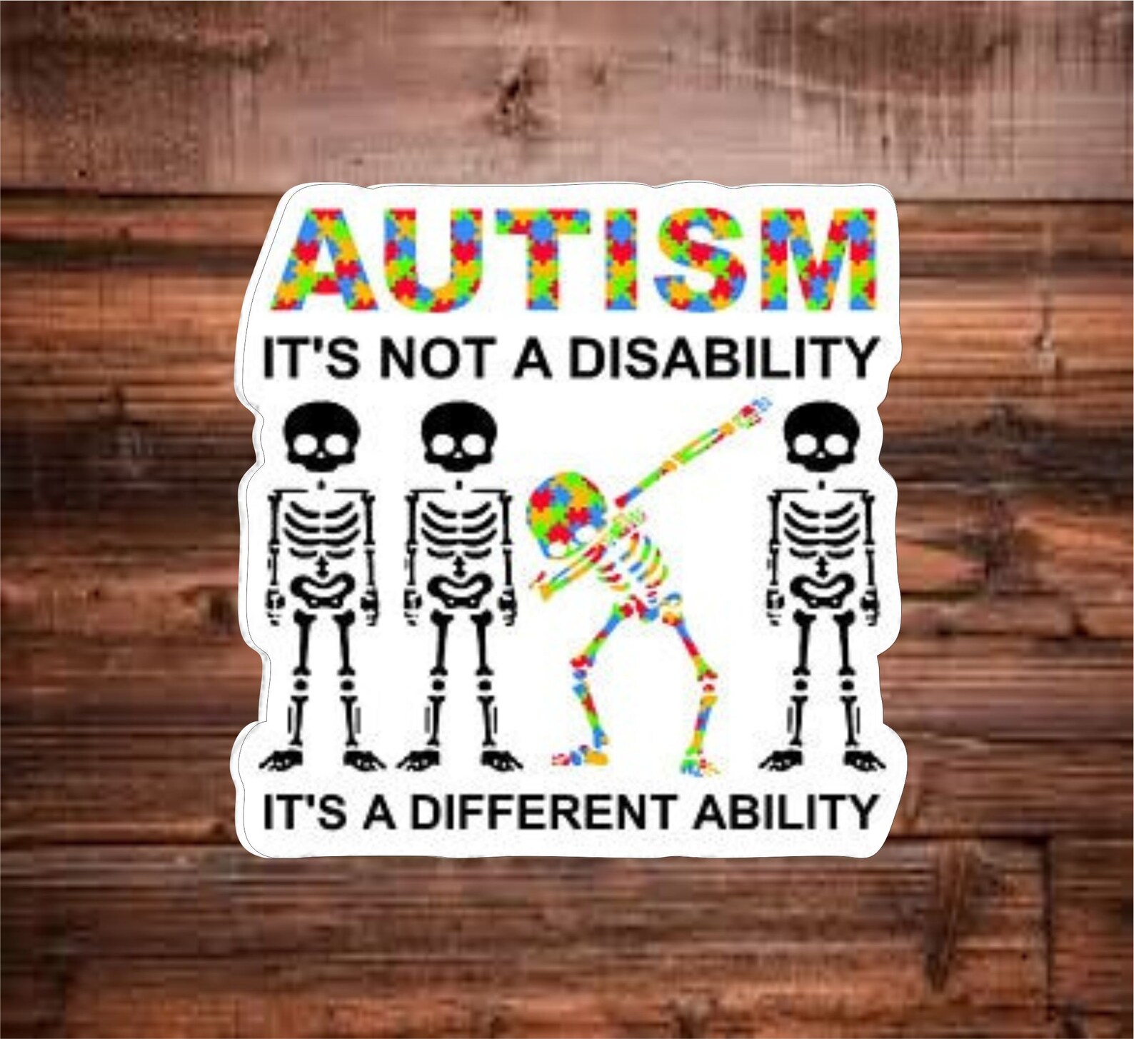 Autism Not A Disability A Different Ability Vinyl Decal Etsy