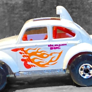 Hot Wheels Volkswagen Baja Blazin&#39; Bug 1983 White Made in Malaysia Vintage 1:64