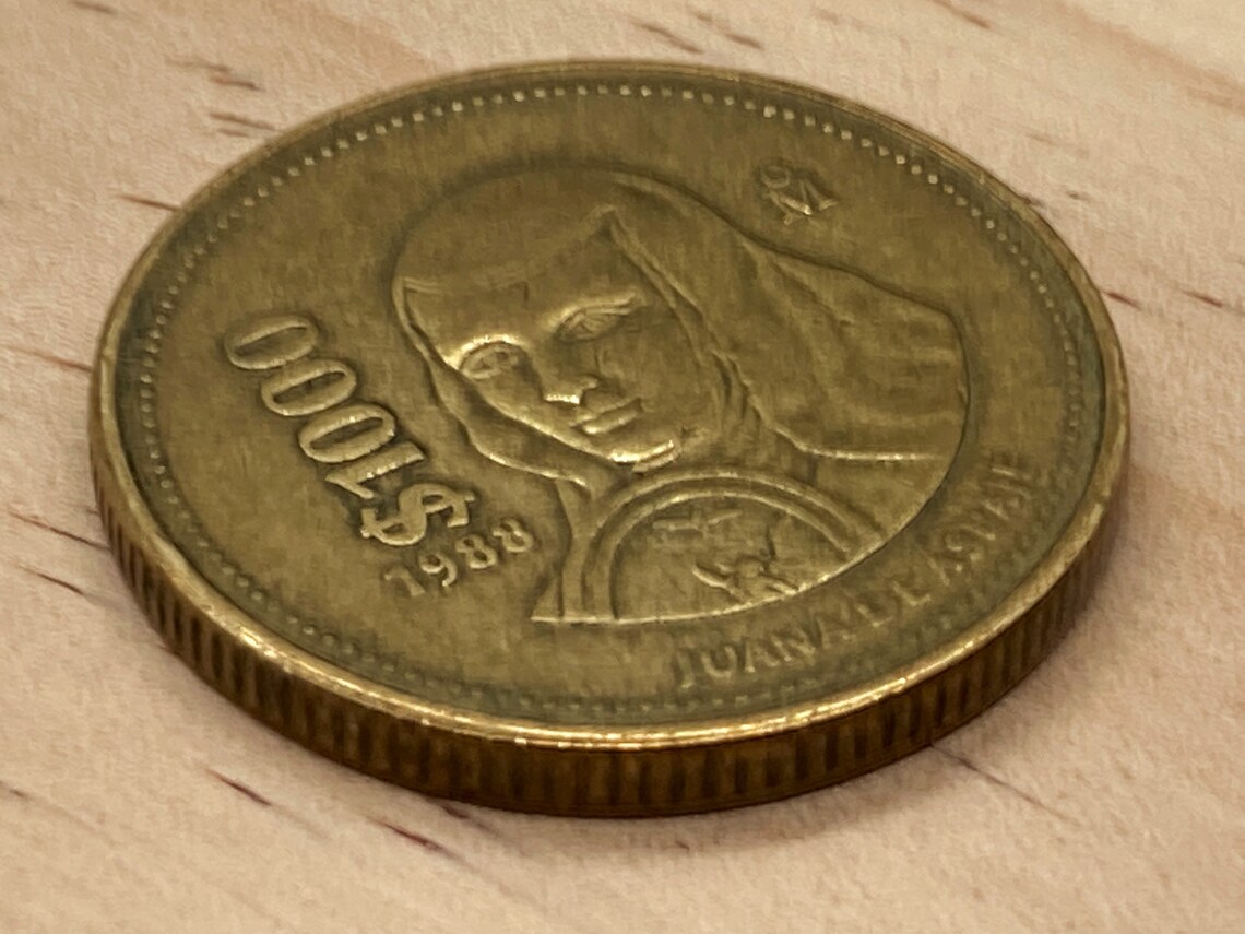 Vintage Mexican Coin 1000 Pesos Etsy