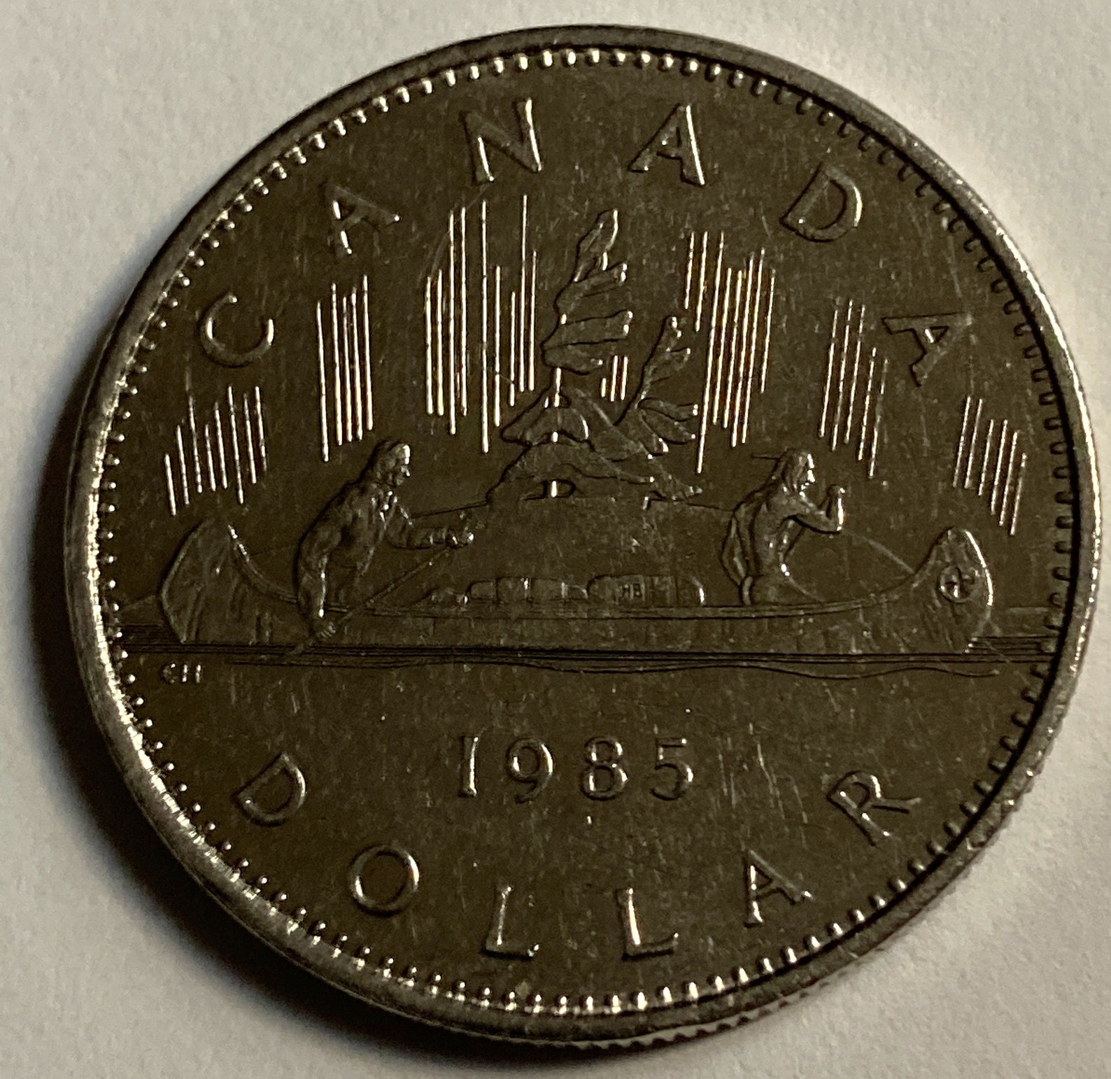 1985 1 Canada Dollar Voyageur Canoe Coin1985 Canadian Etsy Canada
