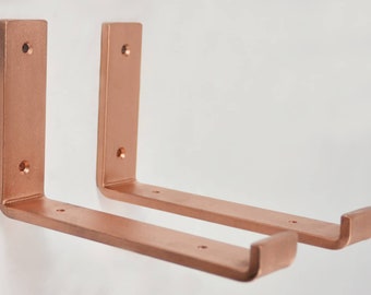 Copper Painted Shelf Brackets: Heavy Duty Industrial Scaffold Board Shelving
