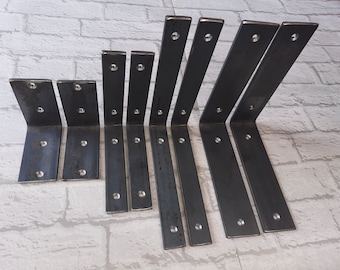 Shelf Brackets support UK made floating industrial rustic barn shelving farm heavy duty pair handmade LP