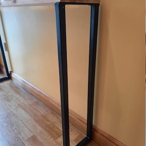 Handcrafted Console Table Legs: Raw Steel or Black Painted Metal