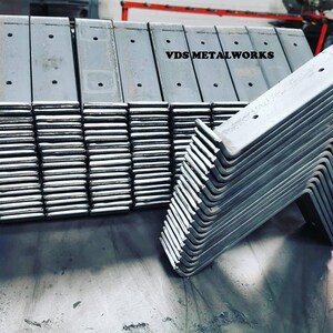 Soportes para estantes de tablones de andamio hechos a mano: Acero en bruto de alta resistencia (40 x 8 mm) imagen 5