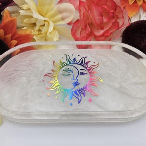 Rainbow Sun/Moon Trinket Tray / Jewelry Holder / Catch all