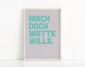 Motivational German Art Print | Quote Wall Art | Digital Download Art | Typography Wall Art Print | Inspirational Wall Print | Home Decor