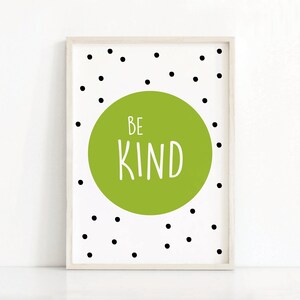 Be Kind Kids Print Download | Printable Art For Nursery | Playroom Wall Art | Colourful Nursery Decor | Kids Playroom Art | Instant Download