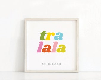 German Nursery Print | German Playroom Decor | Digital Download | German Wall Art | German Typography Nursery Print | German Kids Print