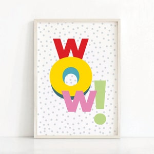 Typography Wall Art Print | Playroom Decor | Positive Print | Digital Download | Colourful Quote Art | Motivational Print | Office Wall Art