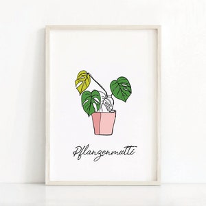 Pflanzendame Print | Wandkunst | Crazy Plant Lady | Zitat Druck | Hauspflanze Druck | Spruch Kunst | Digitaler Download