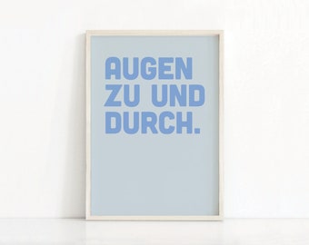 Digital Download Printable Art | German Motivational Print | Wall Art Print | Quote Print | Typography Print | Digital Print | Office Decor