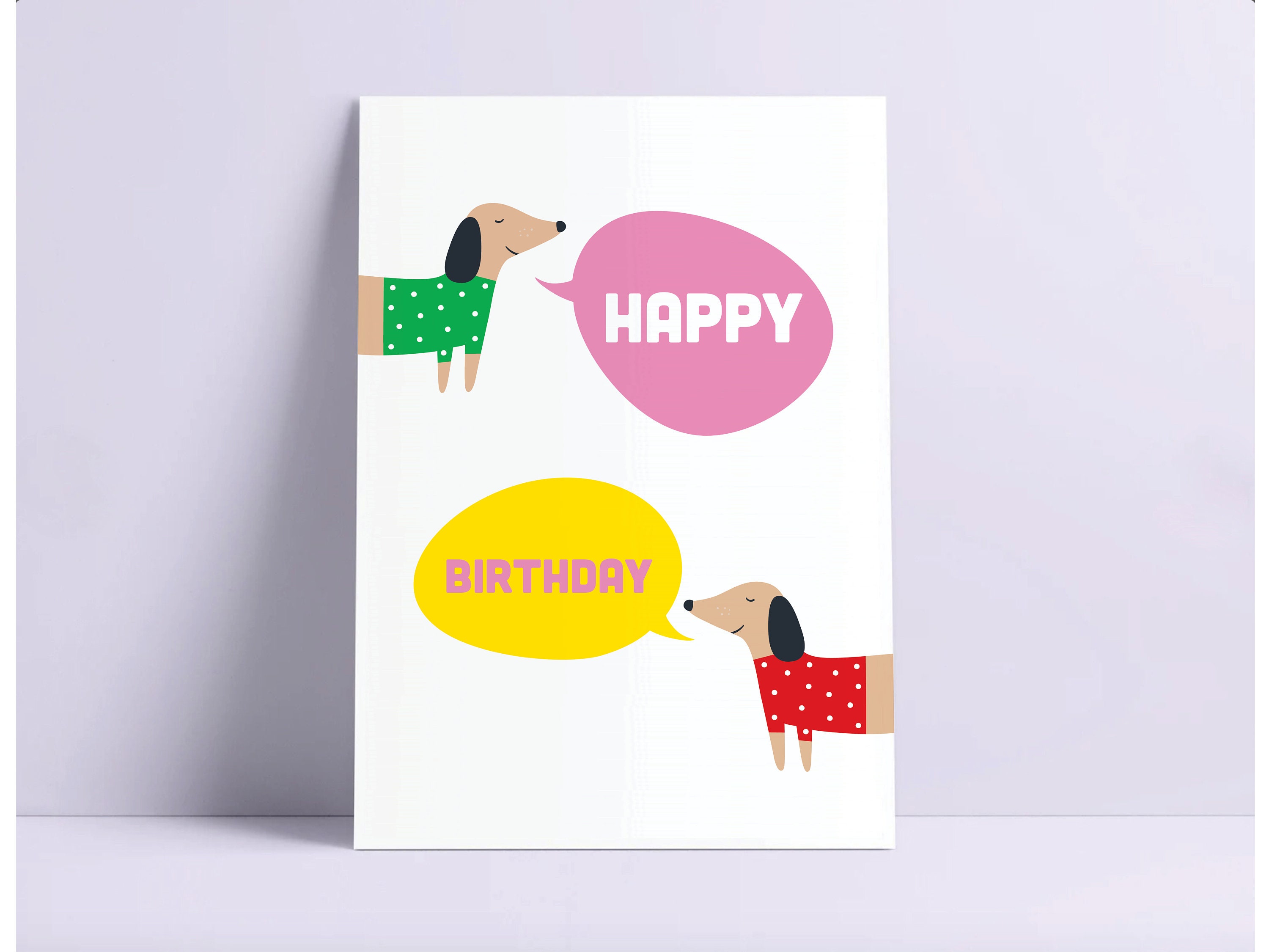 Printable Dachshund Birthday Card | Doxie Birthday Card | Dog Birthday ...