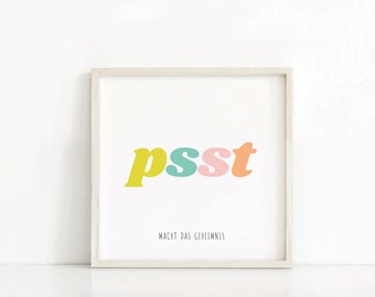 German Nursery Print | German Playroom Decor | Digital Download | German Wall Art | German Typography Nursery Print | German Kids Print