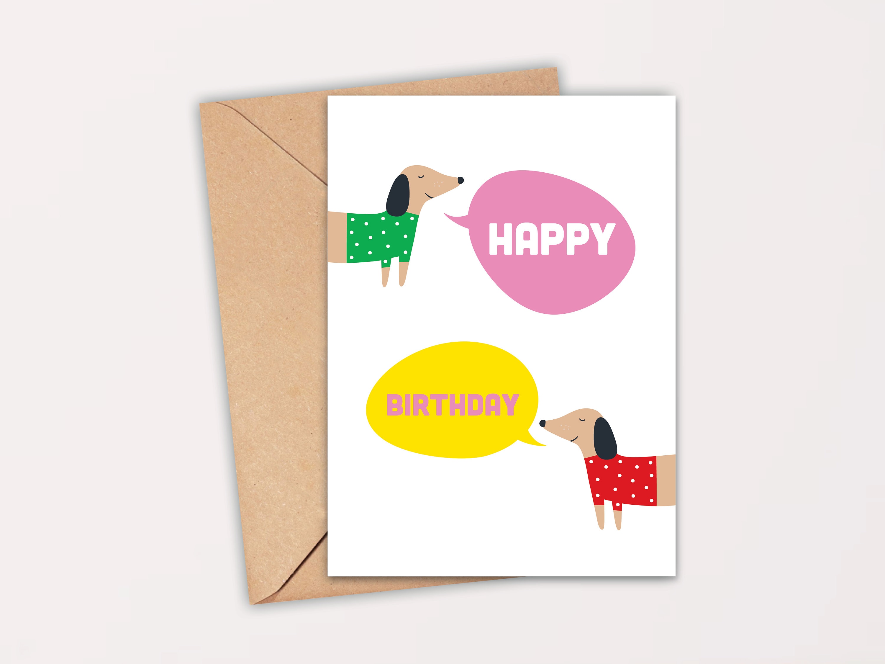 Printable Dachshund Birthday Card | Doxie Birthday Card | Dog Birthday ...