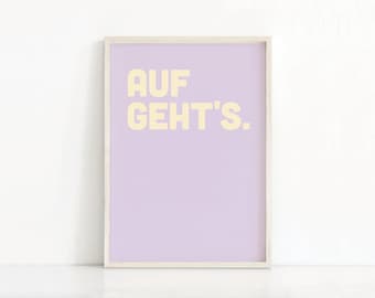 Positive German Quote Print | Motivational Print | Typography Art Print | Digital Download Wall Art | Home Decor Wall Print | Office Decor