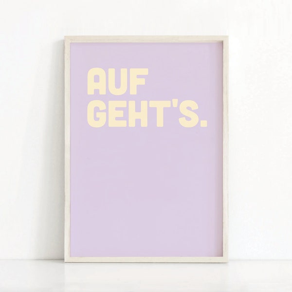 Positive German Quote Print | Motivational Print | Typography Art Print | Digital Download Wall Art | Home Decor Wall Print | Office Decor