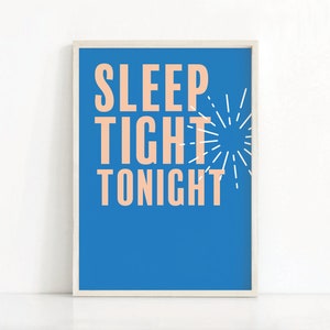 Sleep Tight Wall Art Printable | Sleep Tight Print | Printable Wall Art | Art Print | Bedroom Decor | Wall Decor | Digital Download Art