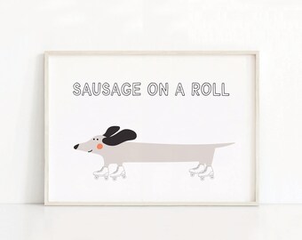 Dachshund Wall Art Print | Sausage Dog Printable | Dog Poster | Dog Wall Art | Dachshund Digital Download Print | Dachshund Lovers Gift