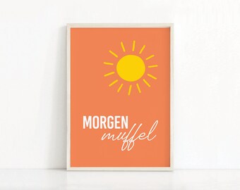 German Bedroom Quote Print | Kitchen Decor | German Art Print | Typographic Poster | Digital Download | German Print | German Kitchen Print