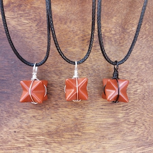 Red jasper merkaba pendant