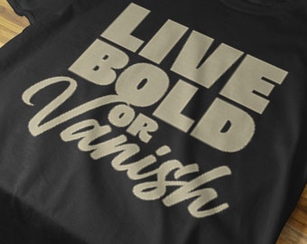Live Bold Graphic Tee: Oversized Boxy Fit, Art Apparel