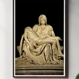 Michelangelo Pietà Poster - Klassische Skulptur Kunstdruck für Elegante Wohnkultur und Renaissance Kunstliebhaber