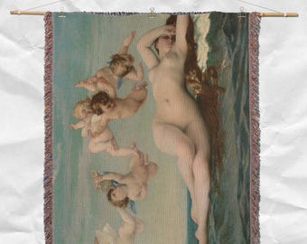 Birth of Venus Woven Blanket: Alexandre Cabanel Art Throw, Home Decor