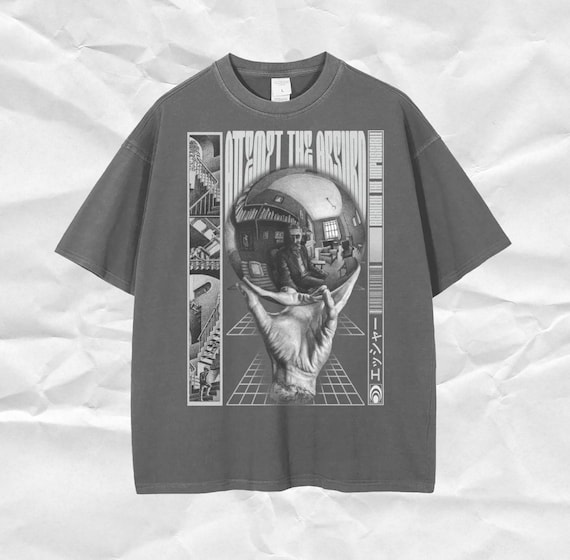 Vintage MC Escher Graphic Tee: Optical Illusion Art Shirt - Etsy 