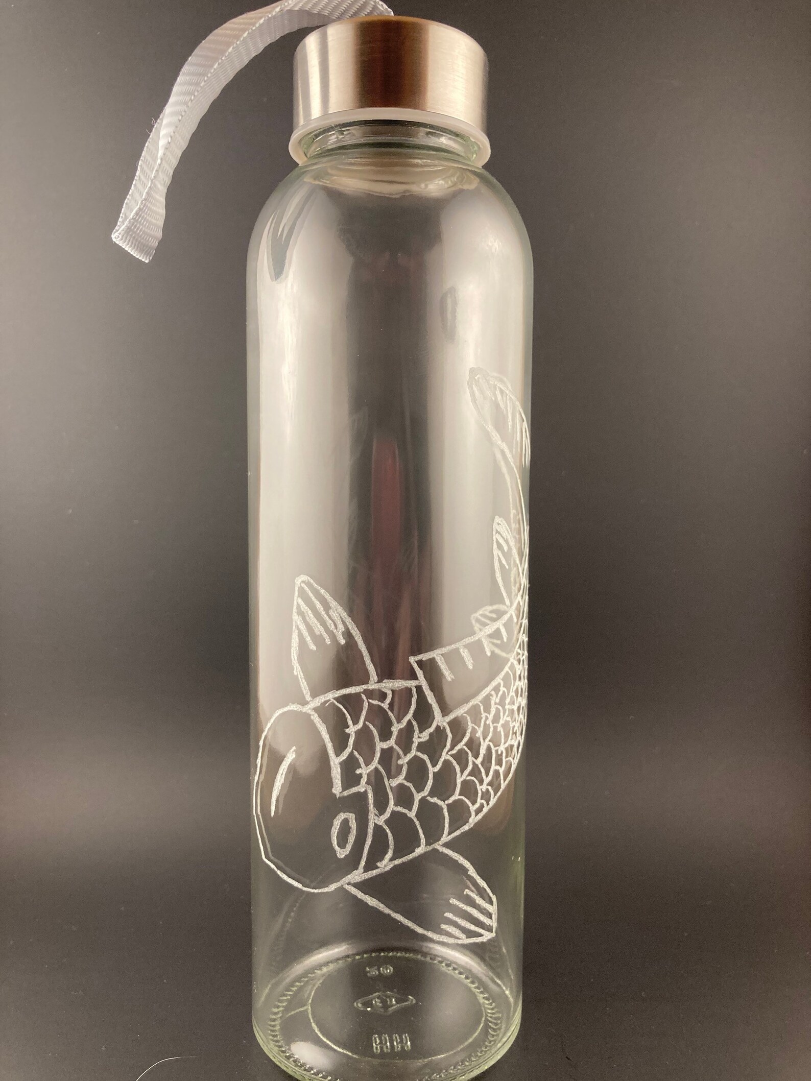 Etched glass water bottles personalized engraved etched Etsy