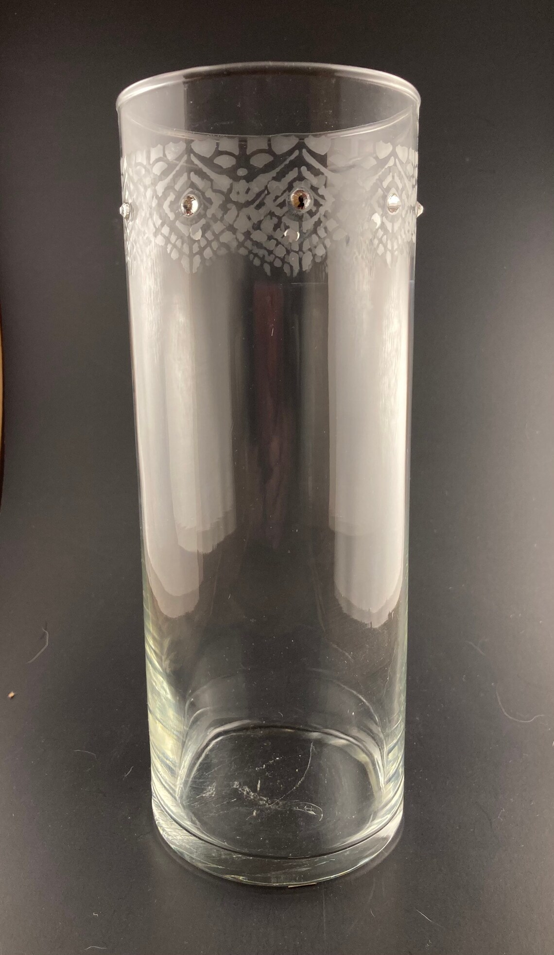 Custom etched glassware hand engraved glass vase Etsy